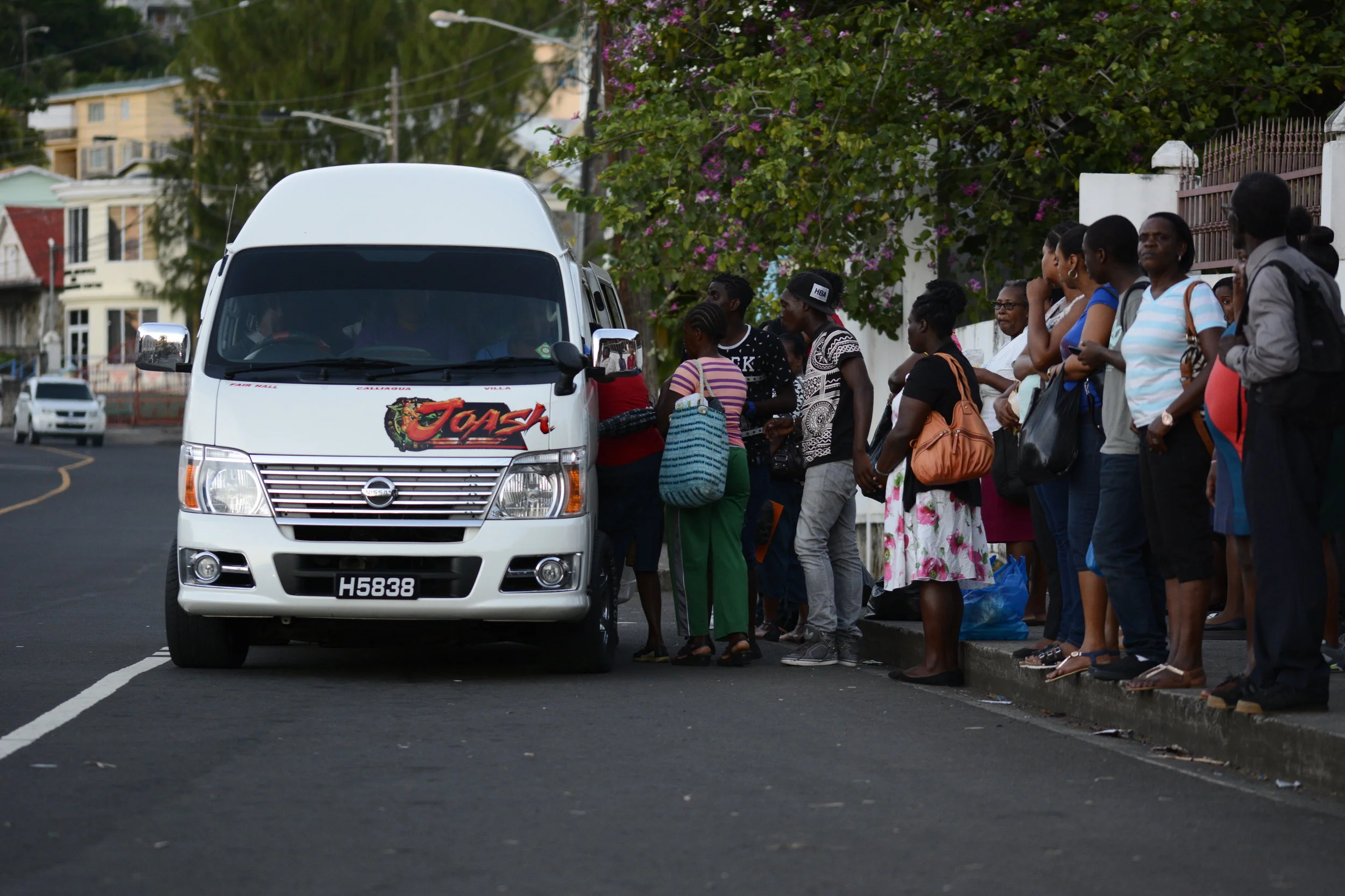Queuing to leave Kingstown.