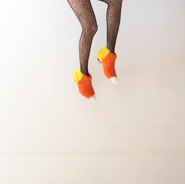 Handmade Candy Corn Chelsea Boots