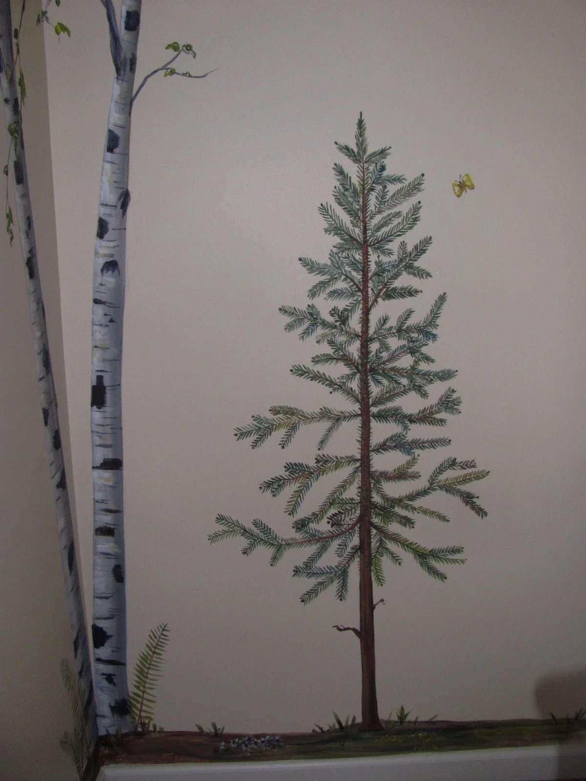 Pine Tree in Nursery Mural.JPG