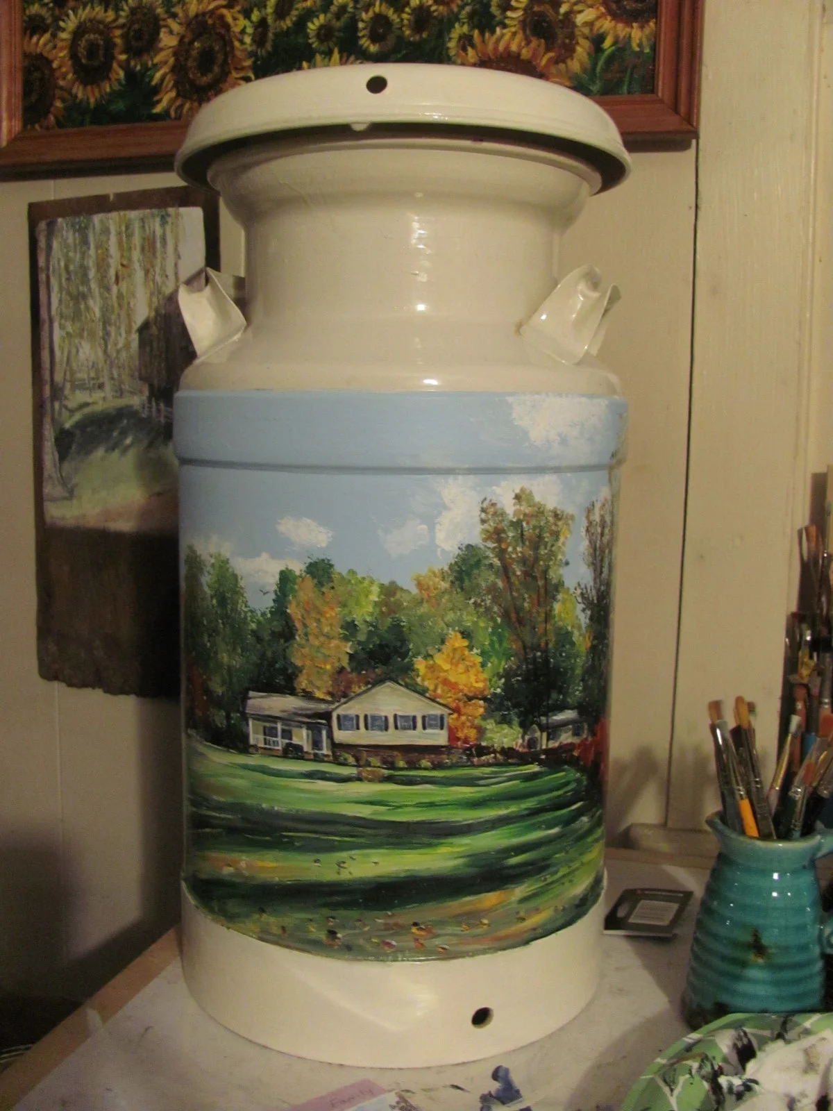 Milkcan with handpainted scene.JPG