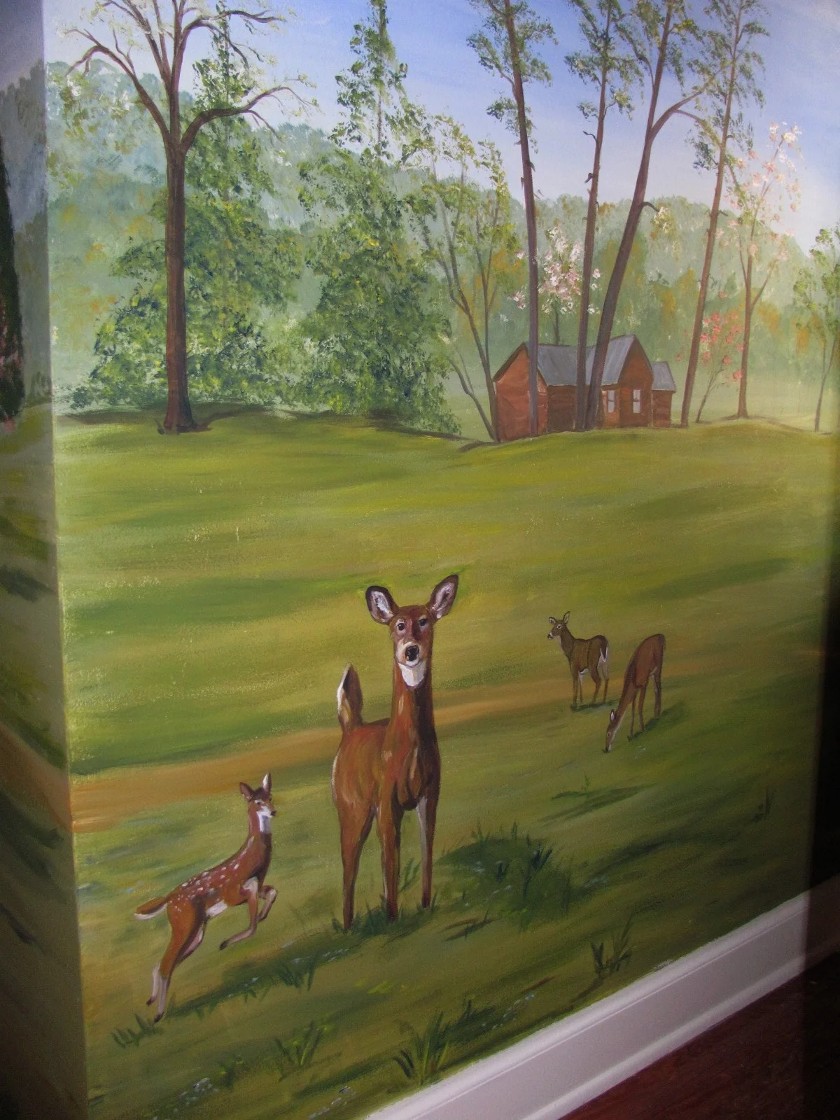 Deer in Meadow Mural.JPG