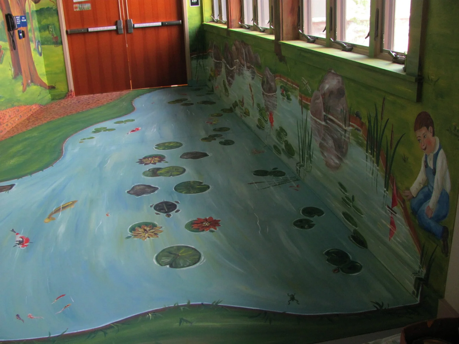 Pond Scene on Floor and Wall Mural.JPG