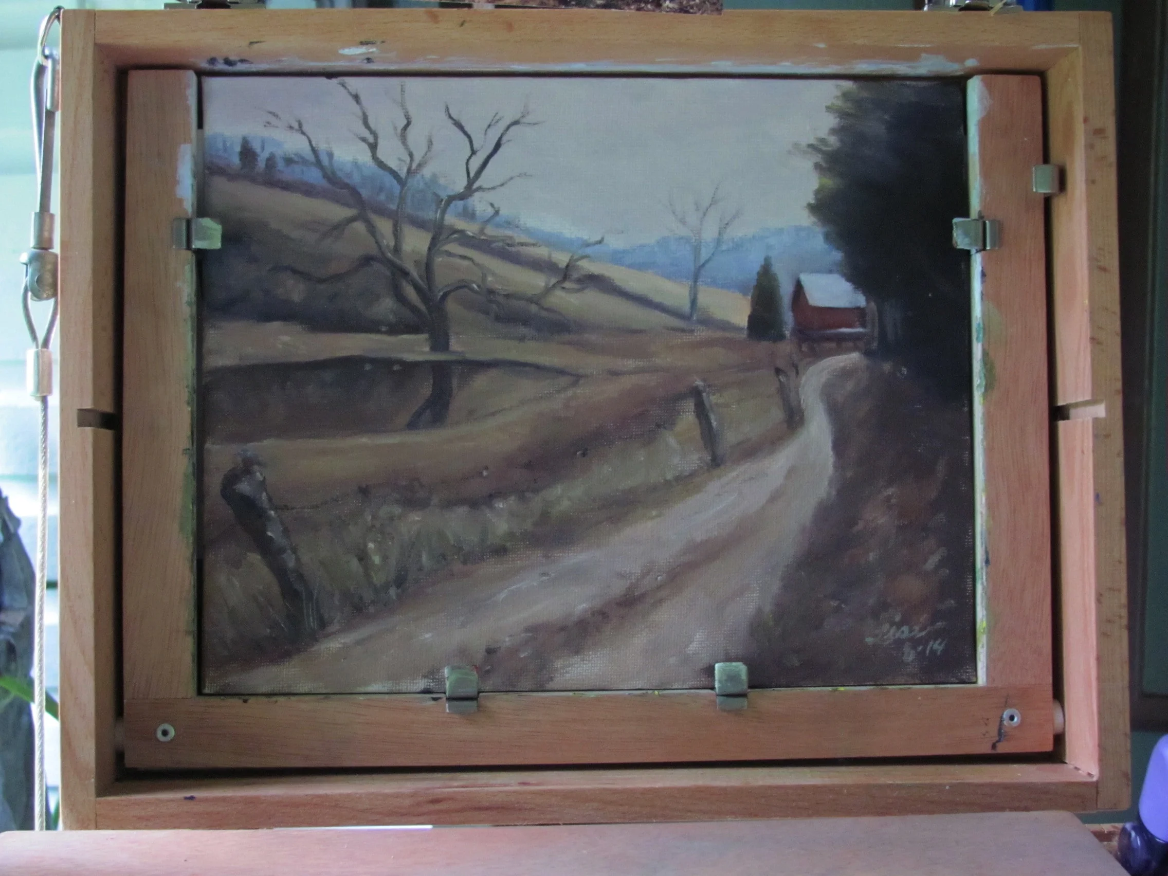 Country Road plein air painting.JPG