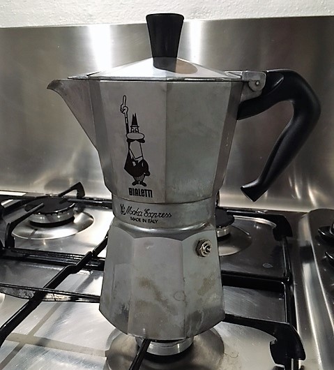 A Moka, a coffee-brewing essential in Italy.