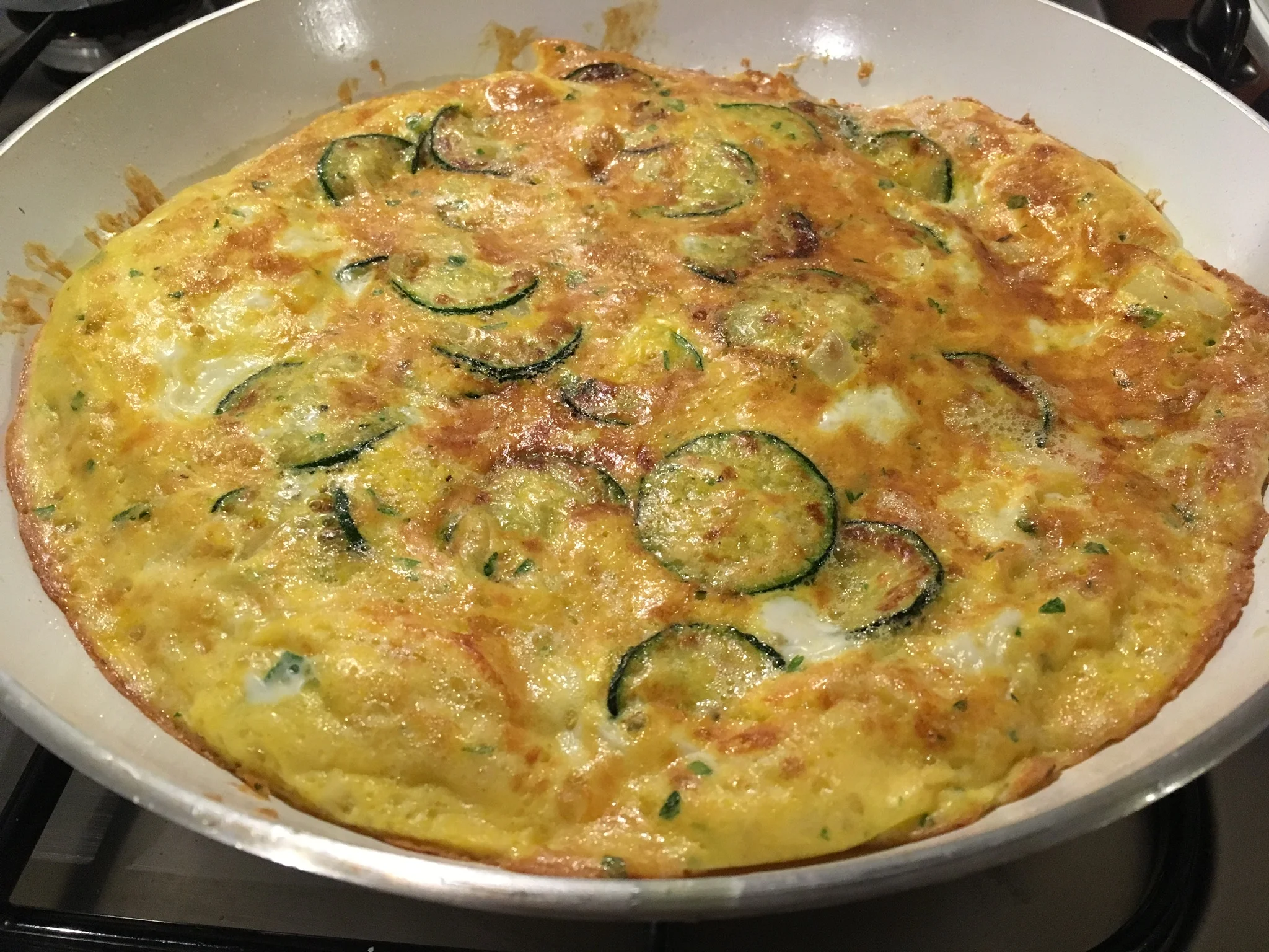 A finished frittata.