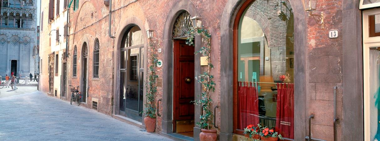 The Hotel Piccolo Puccini, with a view toward Piazza San Michele. Photo courtesy of the hotel, used with permission.