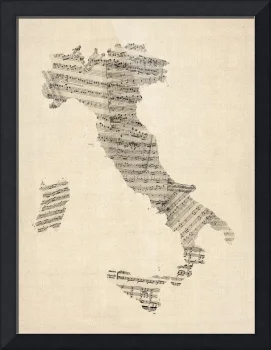 In my house in New Mexico, I have a map of Italy made of old sheet music. You can't have music without Italy and you can't have Italy without music.