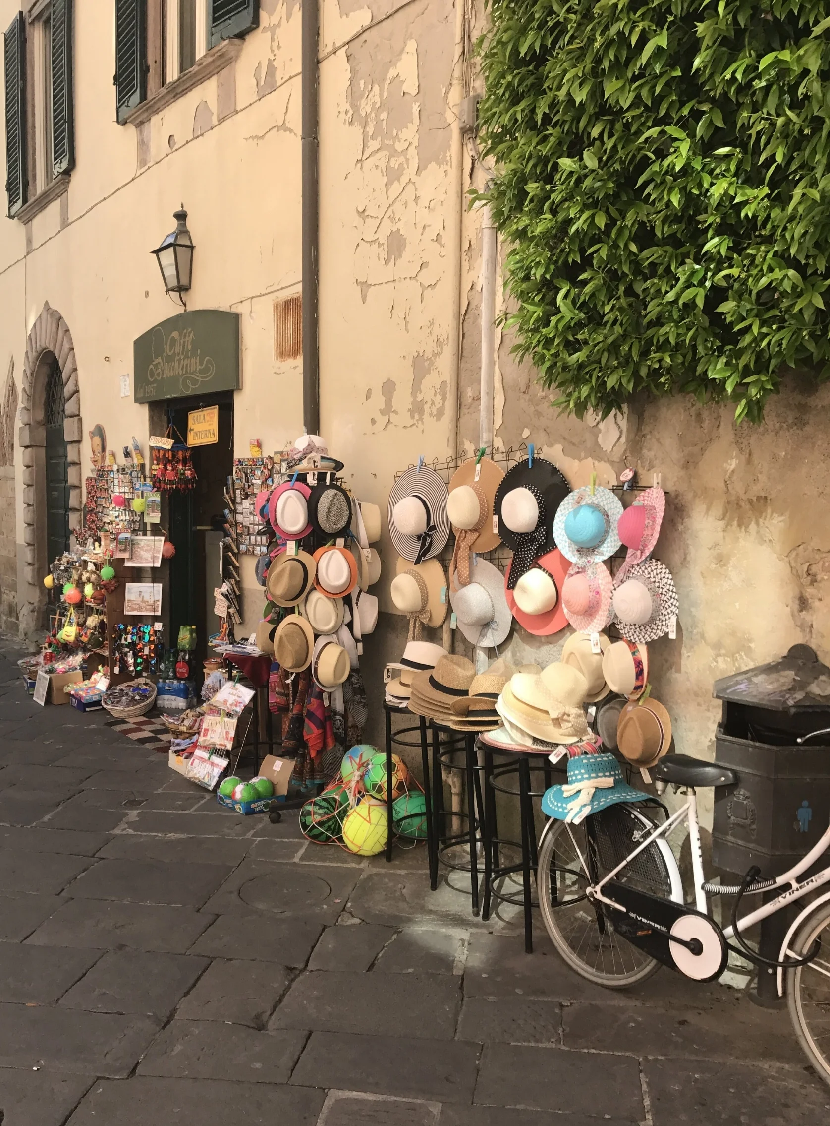 A shop display in Lucca.