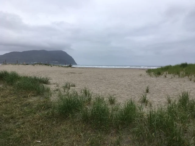 Sand dunes and beach, Seaside, Oregon
