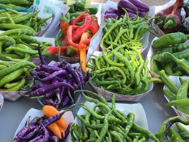 multicolored peppers