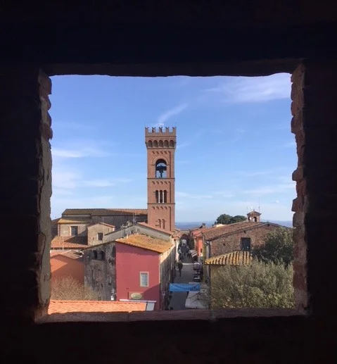 The village of Montecarlo viewed from a window in the fortezza.