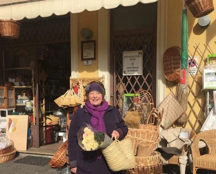 Bundled up to shop at the outdoor Saturday market