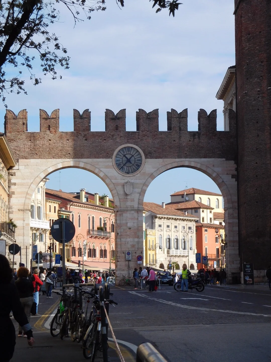 Piazza Bra,, Verona. Did Shakespeare need a visa?