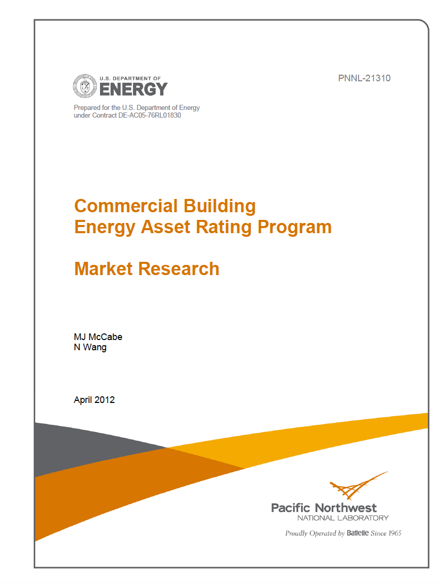 Commercial Building Energy Asset Rating PNNL