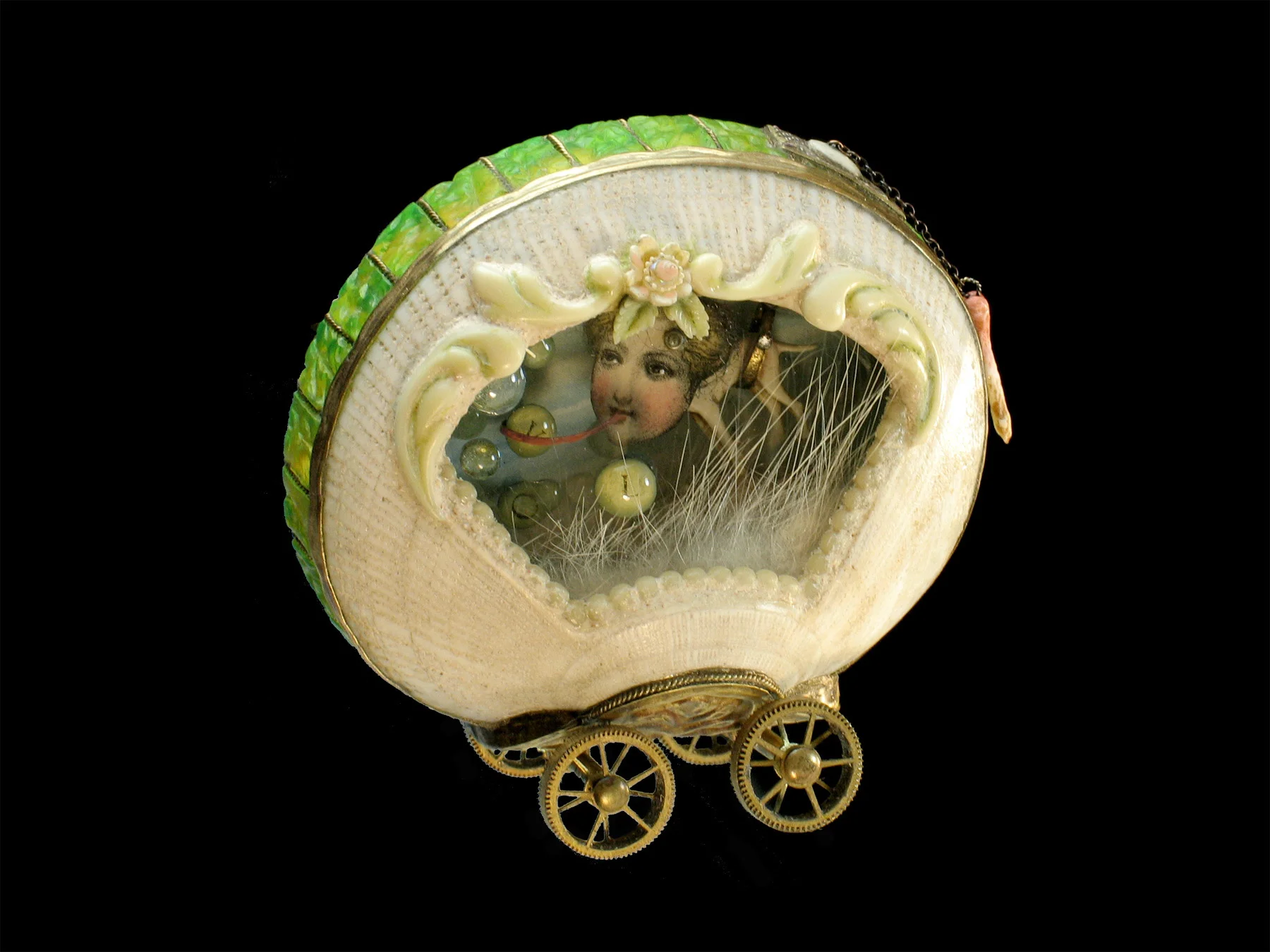 “Vow” 2007 Mixed-media brooch #1750 2 3⁄4” x 2 5⁄8” x 1 1⁄4” Private collection