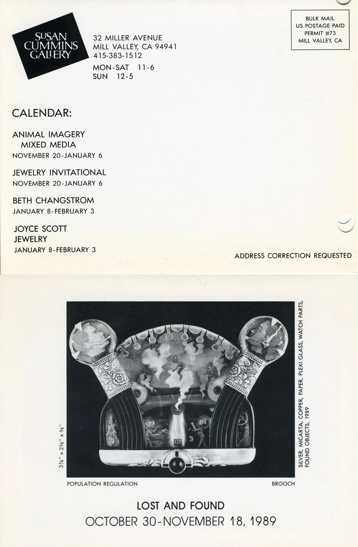 1989 • Susan Cummins Population Regulation Card