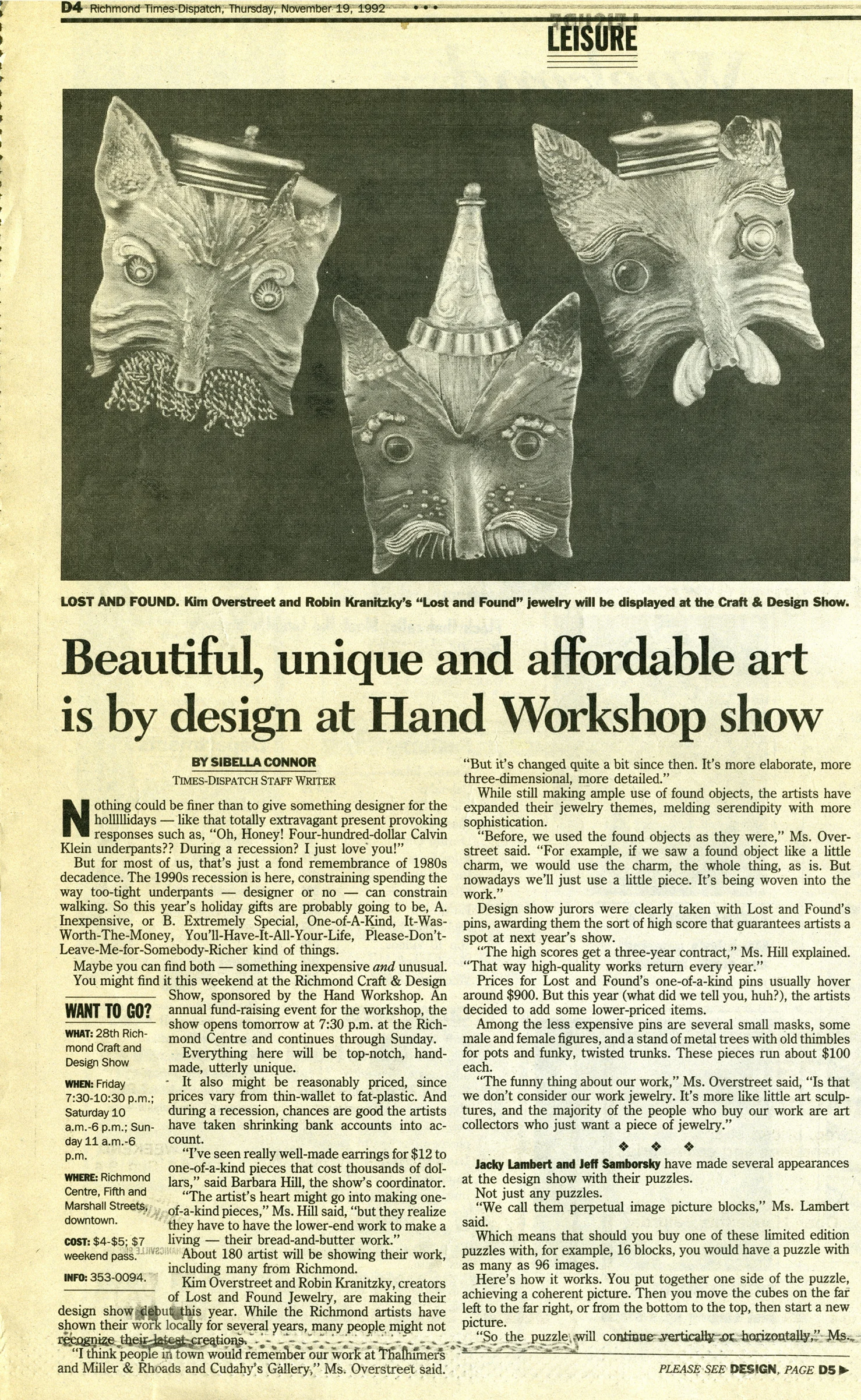 1992 • Richmond Craft Show Richmond Times Dispatch