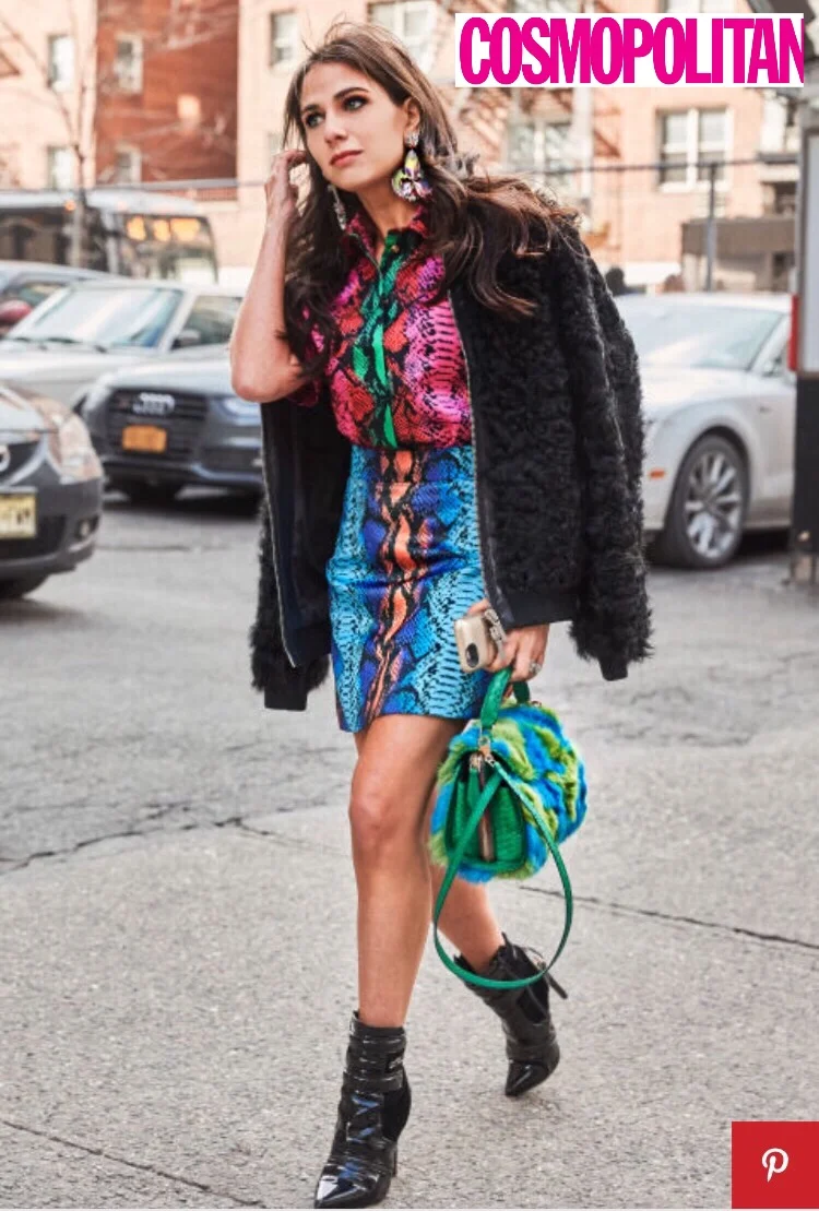 Can we just talk about the bright and colorful perfection that was Liz's NYC Fashion Week ensemble?! Talk about #StyleGoals! 