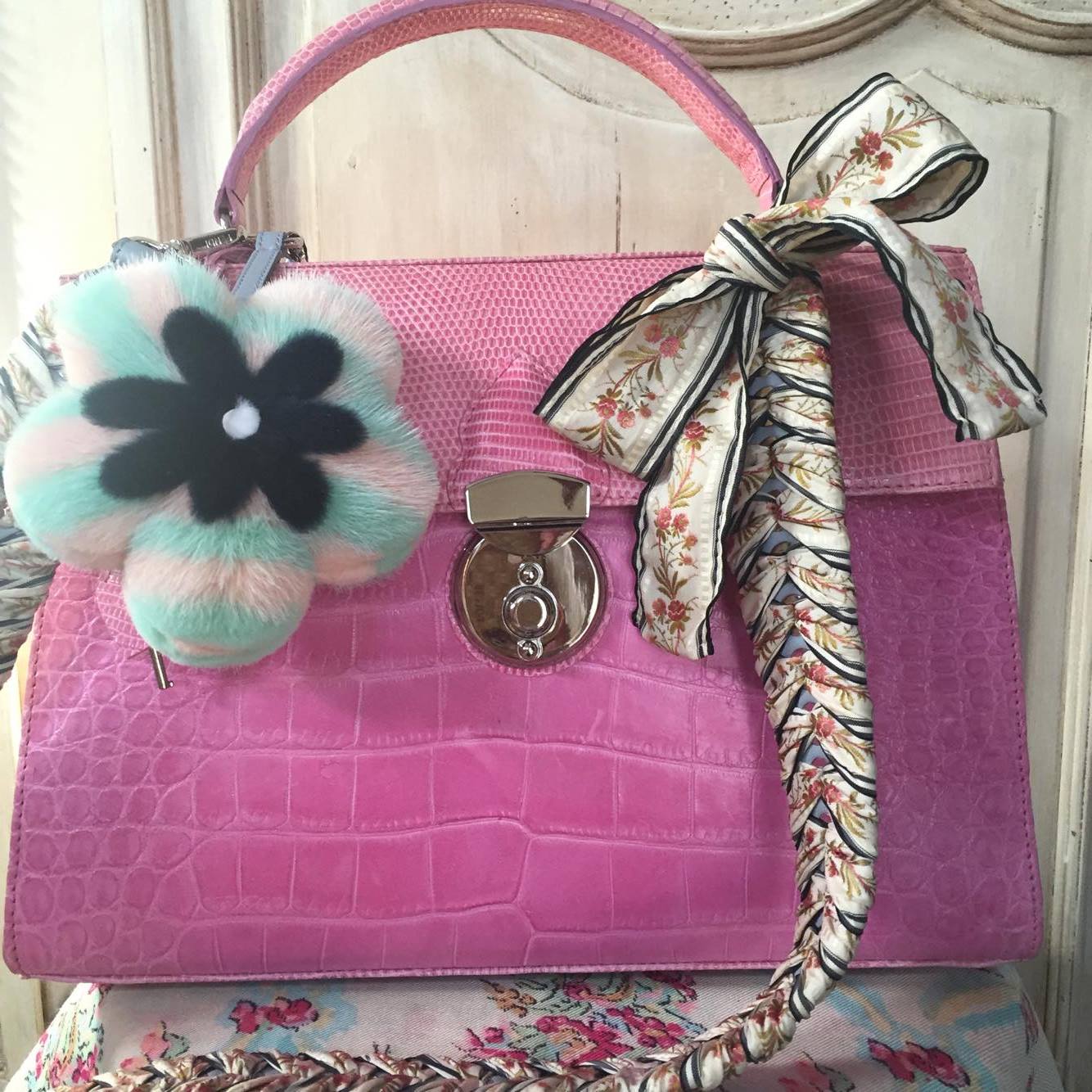 KAC with a Fendi strap and charm. 