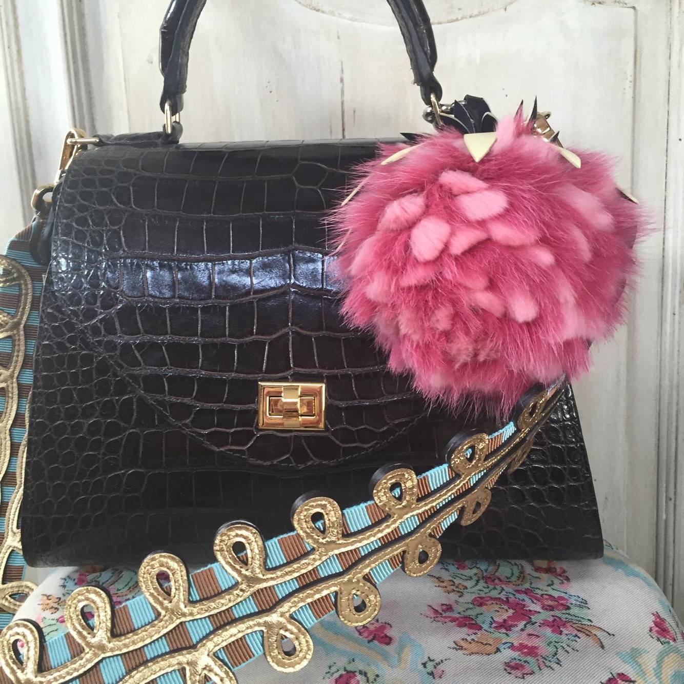 The KAC Annabelle with a Fendi charm and strap. 