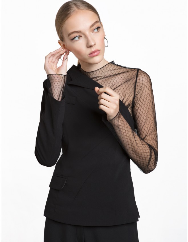 Several of us here at the KAC Headquarters own this fishnet top from Pixie Market in both black and cream, and it has quickly become a wardrobe staple! One thing that's still on our wishlist is this innovative one shoulder blazer. This piece looks so chic and versatile, we can't wait to get our hands on it!
