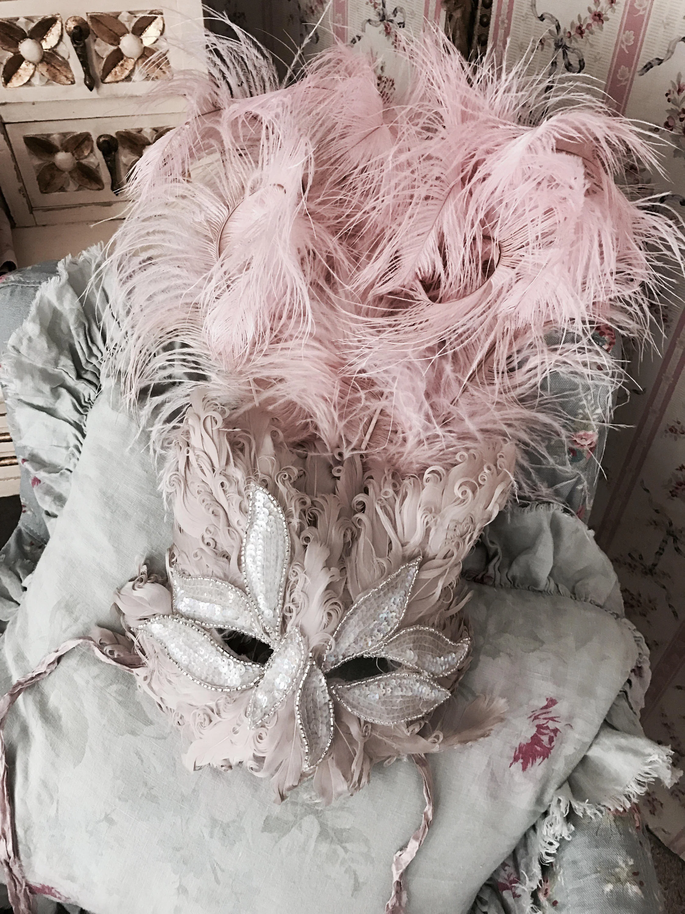1920 Masquerade Feather Mask. SHOP THE LOOK