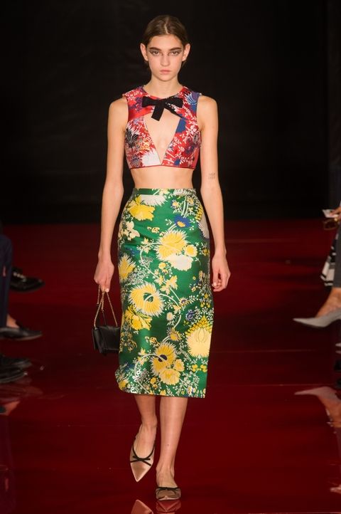 View photo source. Elegant fabric adds richness to this playful 2-piece. 