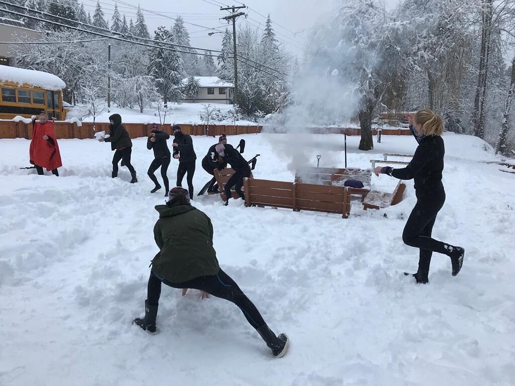 Who doesn&rsquo;t love a pre paddle snowball fight??