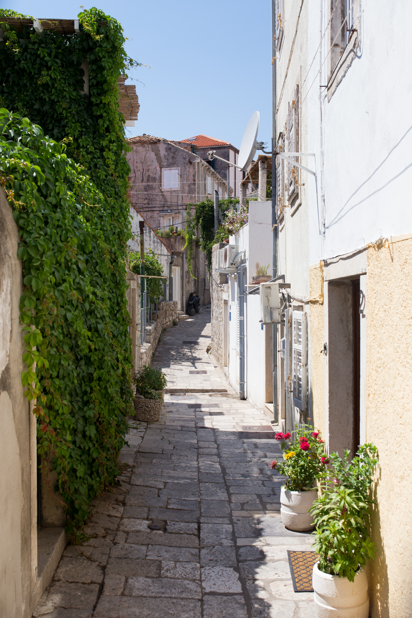 Escaping the crowds outside the walls