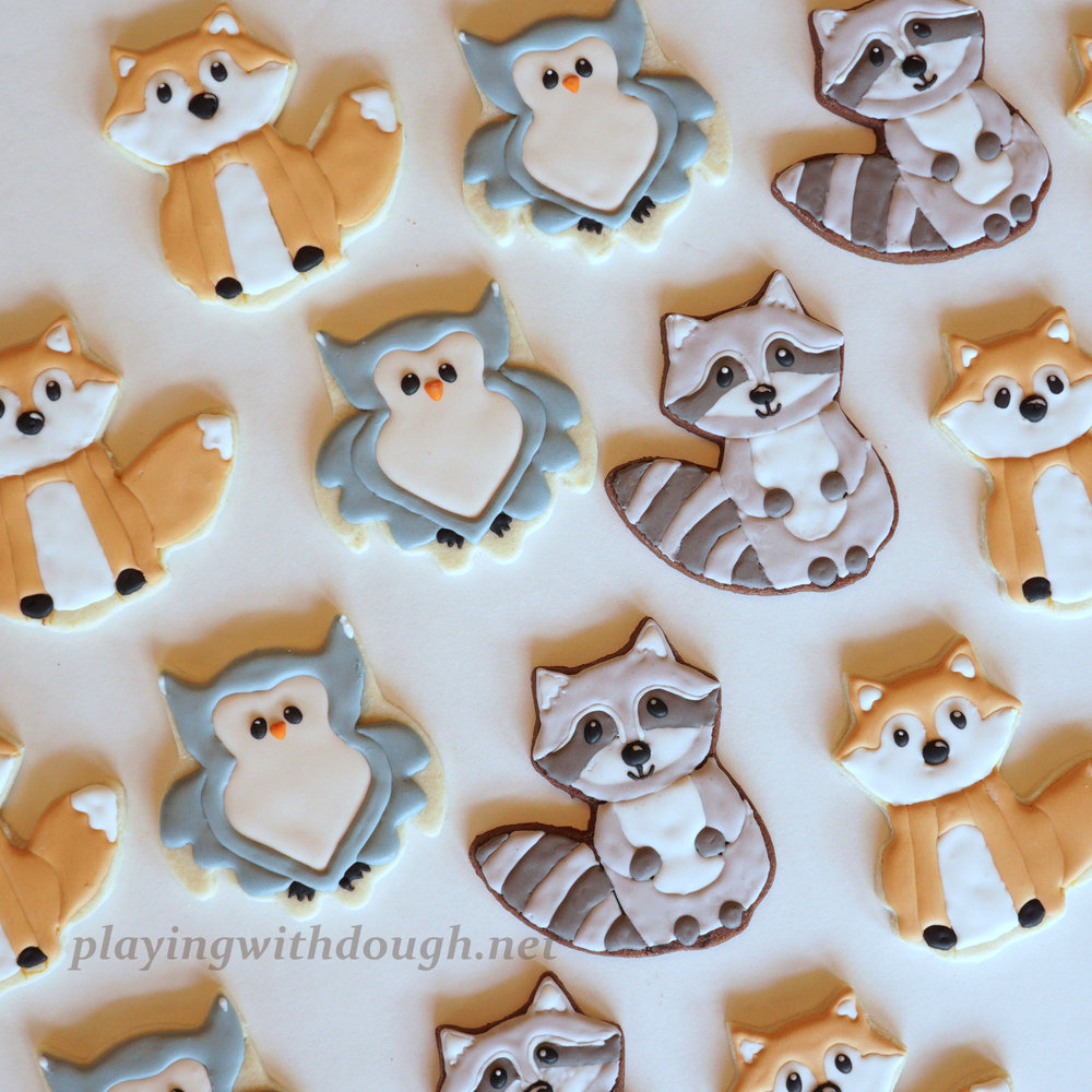 Woodland Animal Cookies — Playing with Dough
