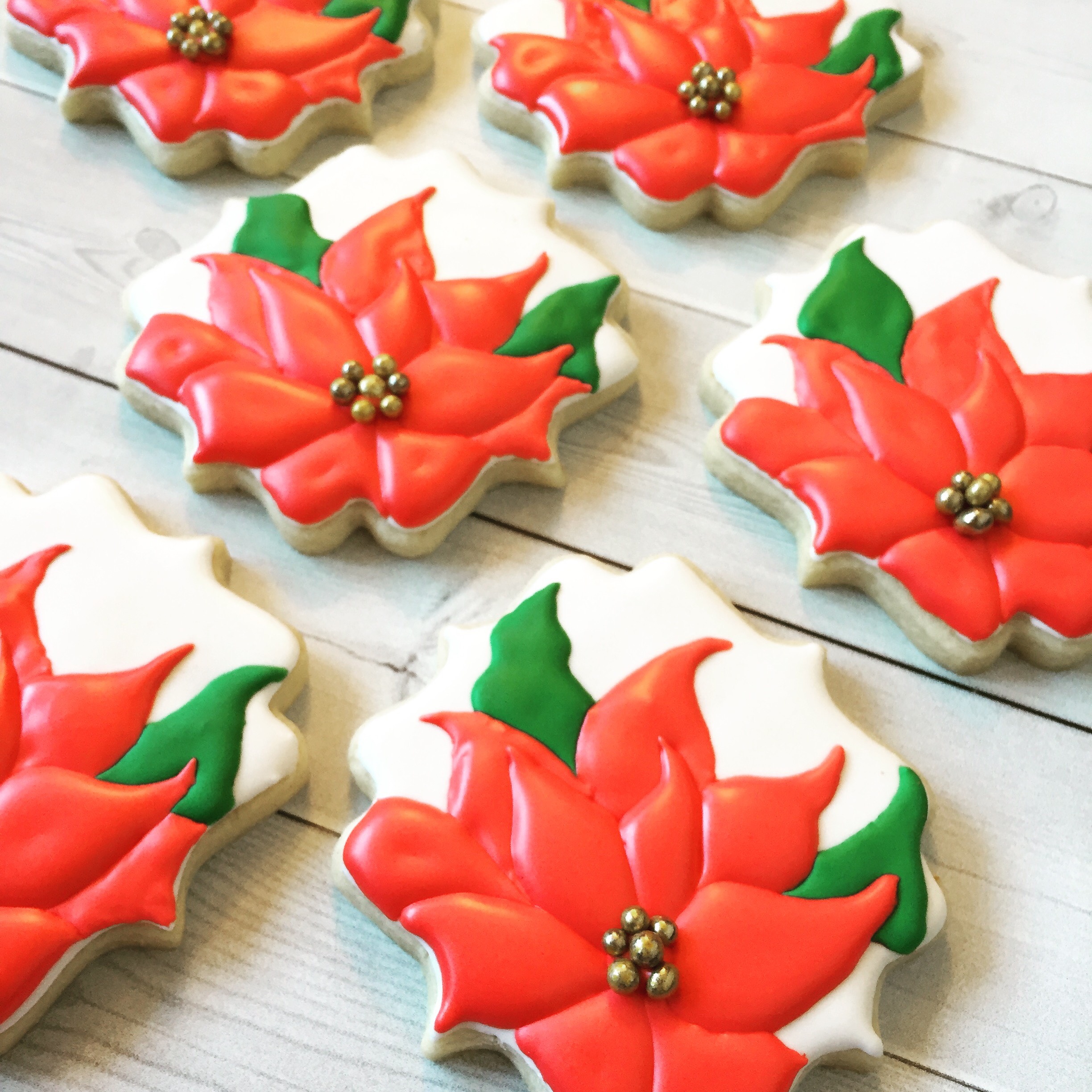Pointsettia Cookies