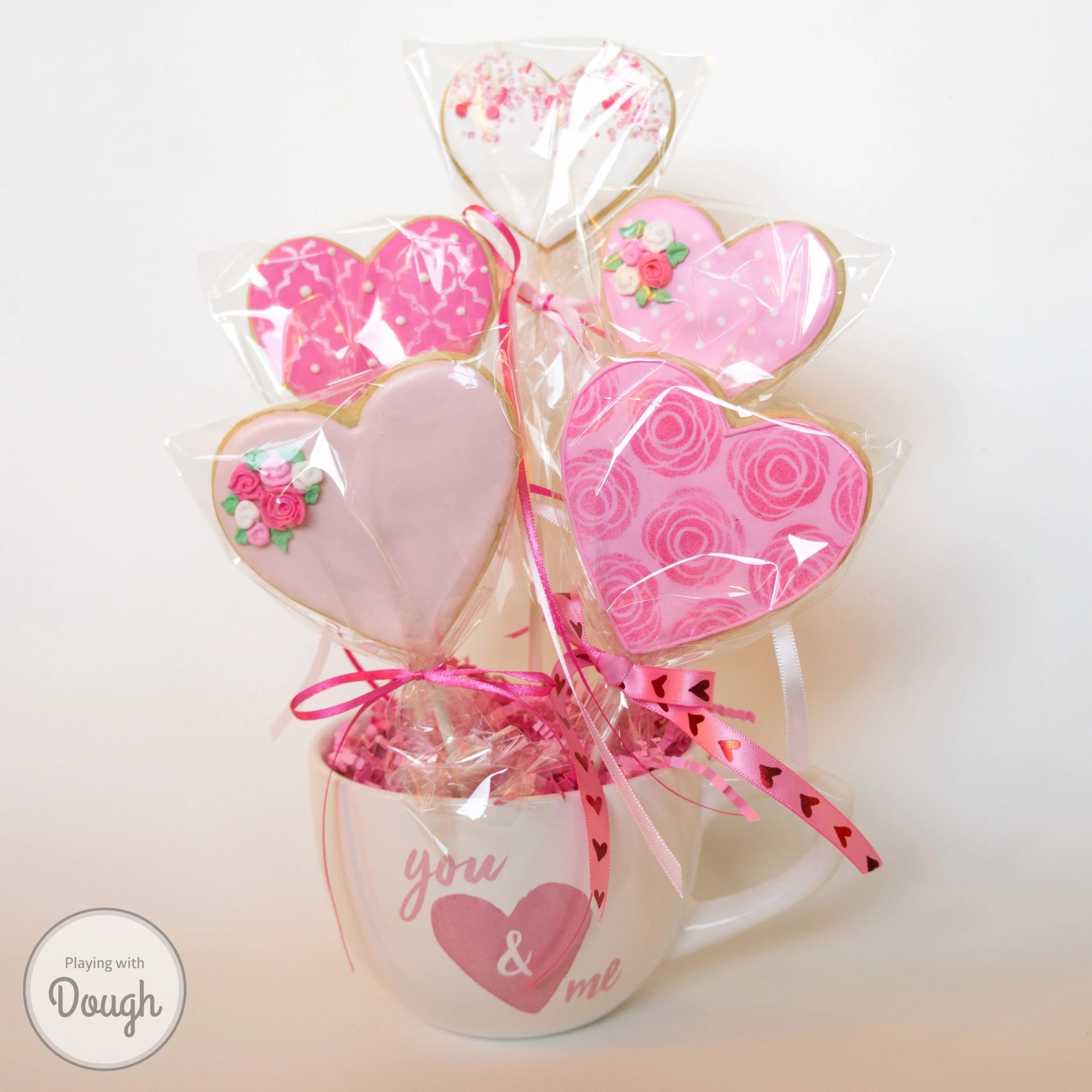 Valentine Cookie Bouquets