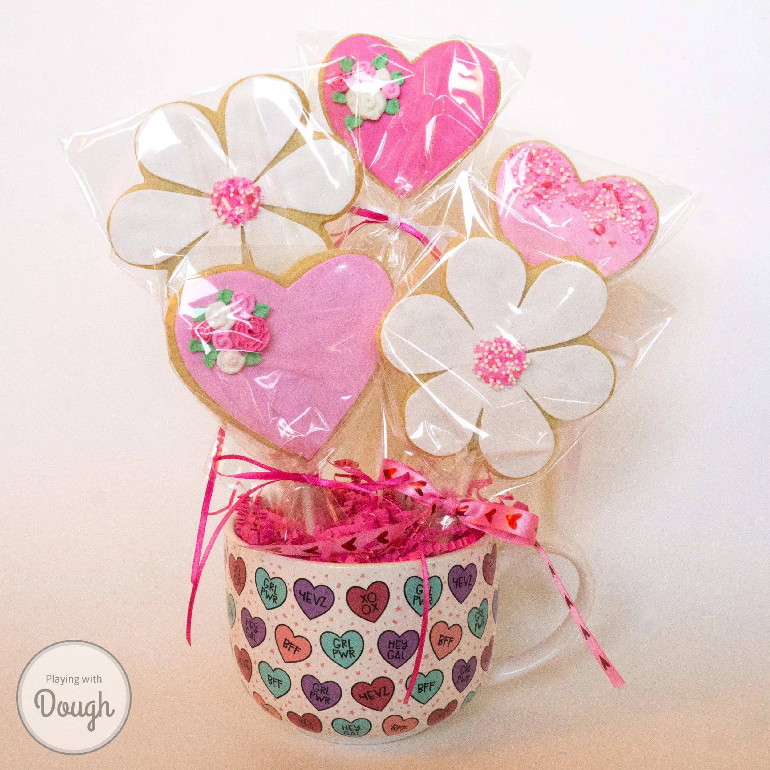 Valentine Cookie Bouquets