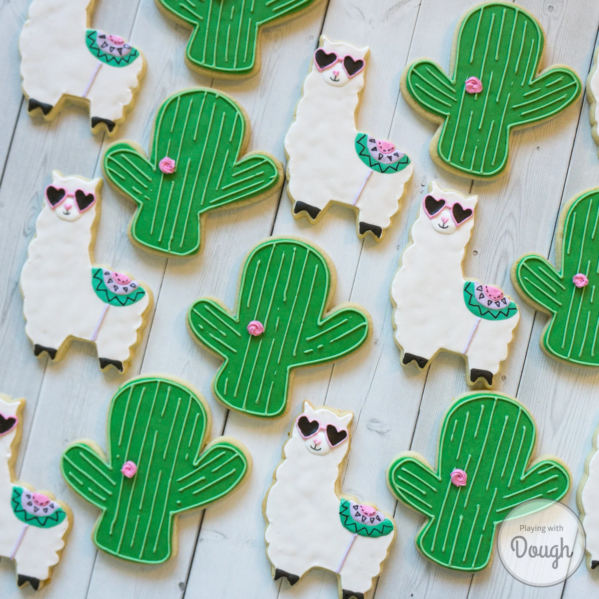 playing with dough cookies