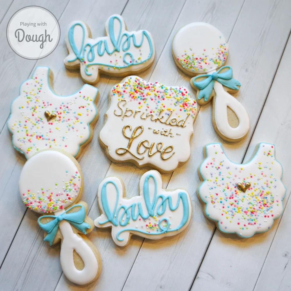 Playing With Dough Custom Decorated Baby Cookies