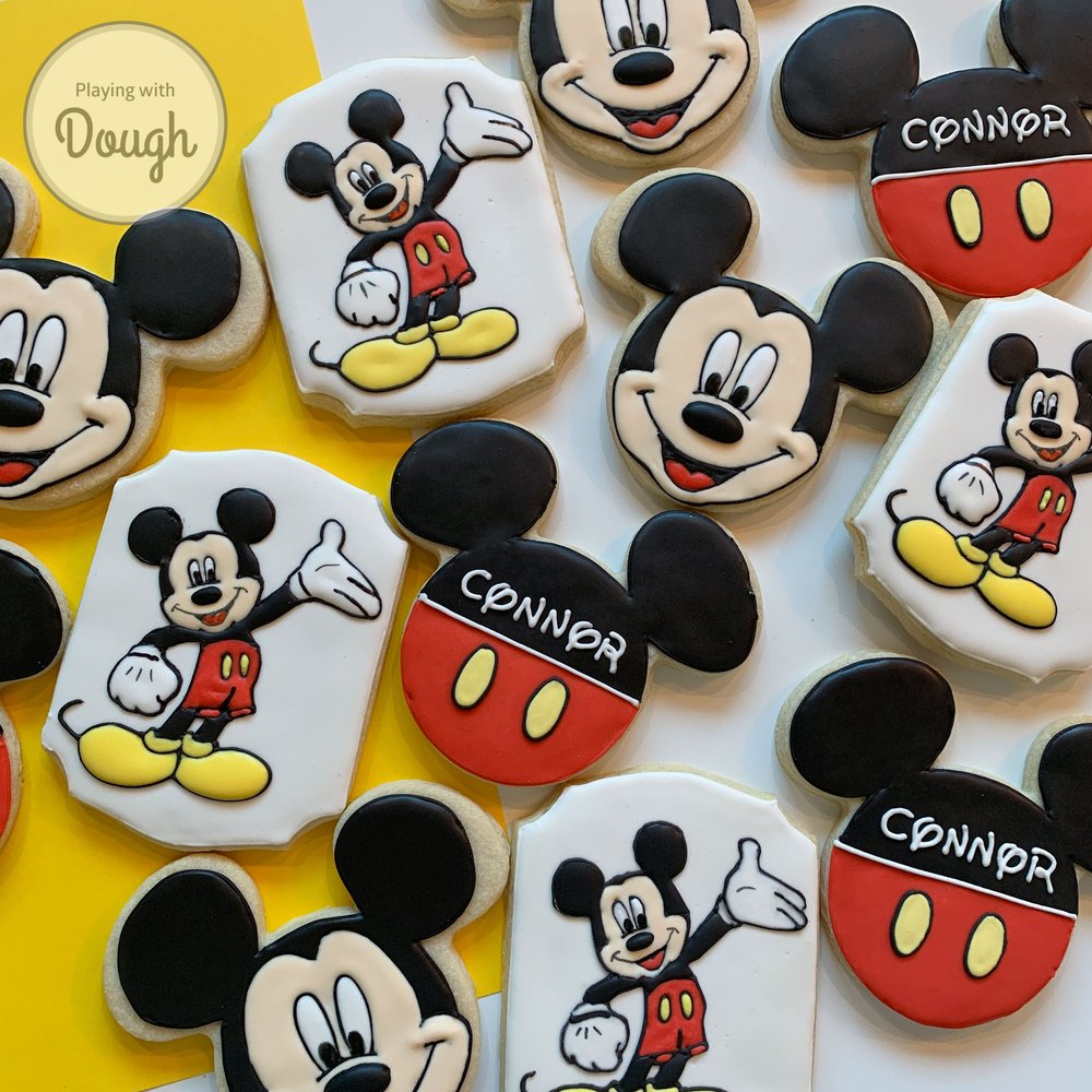 Perú servilleta Desventaja Mickey Mouse Cookies — Playing with Dough