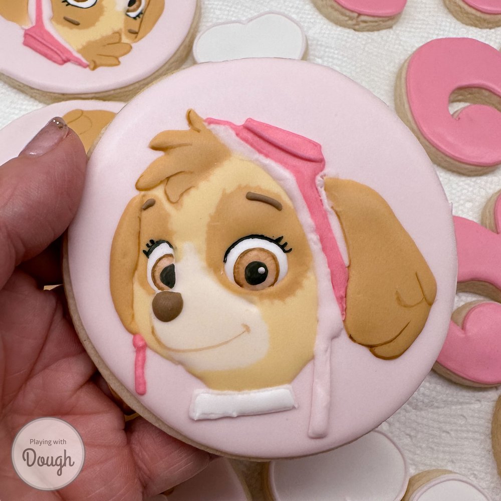 Skye Paw Patrol cookies — Playing with Dough