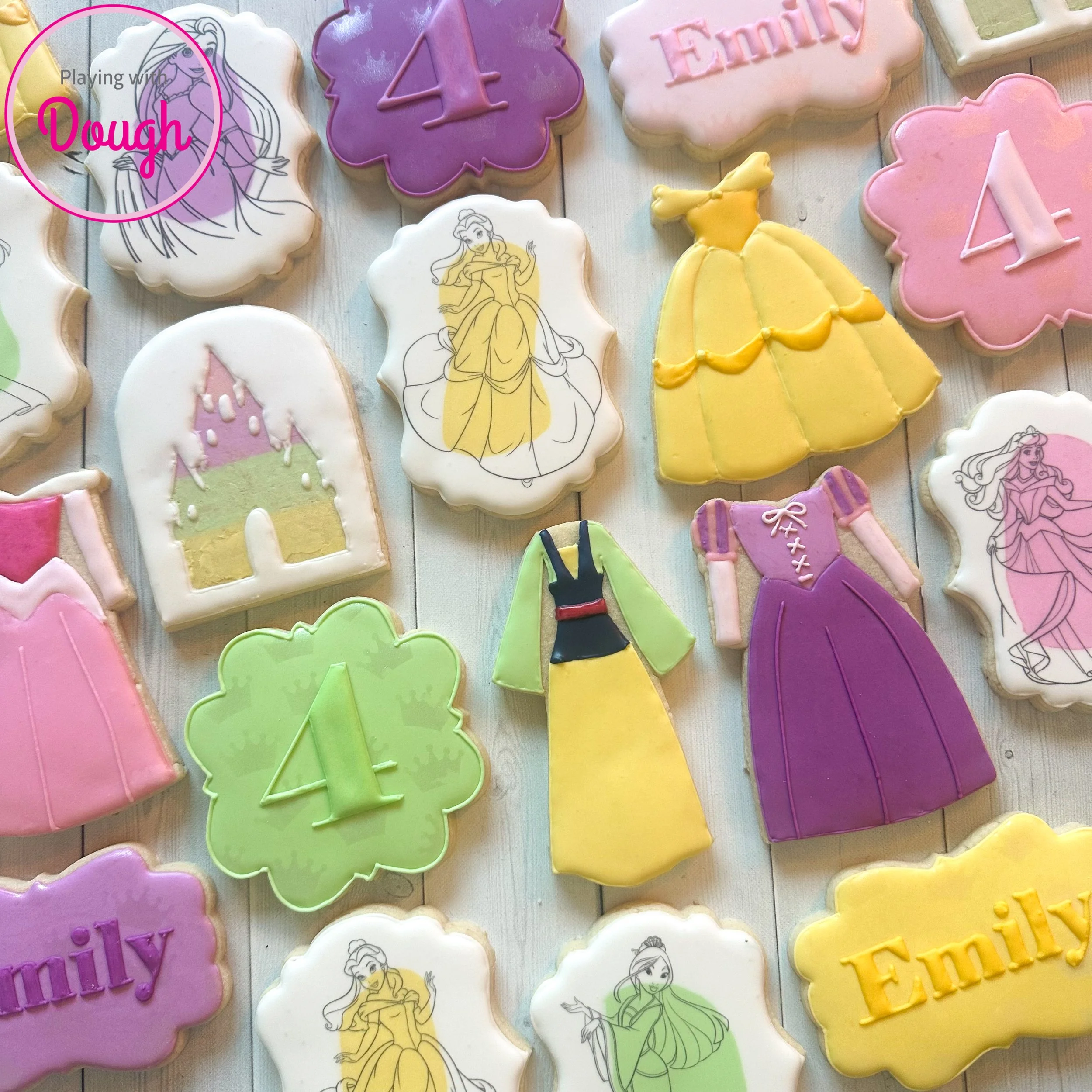 princess dress cookies