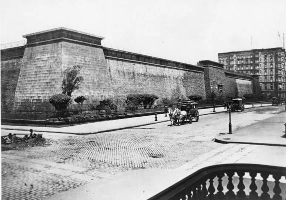 The Old Croton Reservoir, since torn down to make way for the current main branch of the New York Public Library on 5th Avenue and 42nd Street.