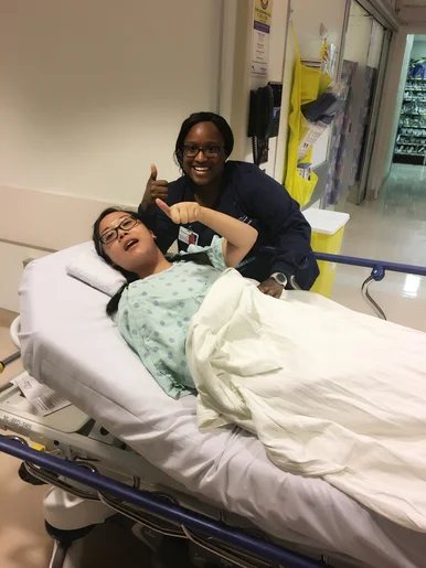 ME AND ONE OF MY AWESOME NURSES, KALISHA!