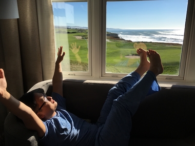 BASKING IN THE GLORY OF THE SUN... AND THAT FREAKIN AWESOME VIEW!
