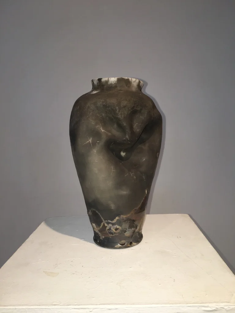 Late and simpler naked raku that didn’t really work but the form is nice 1