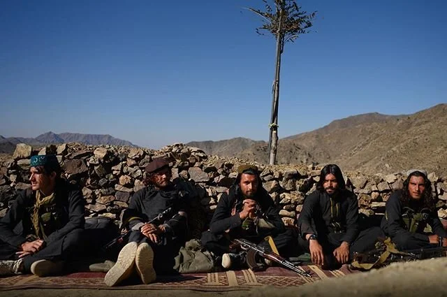 Pro-government local militiamen at an outpost 2-3 kms from the Pakistani border, in southern Nangrahar. The people from this area of Nazyan district have suffered from&nbsp;&nbsp;Daesh, Taliban, Pakistani militant groups, and rockets from the other s