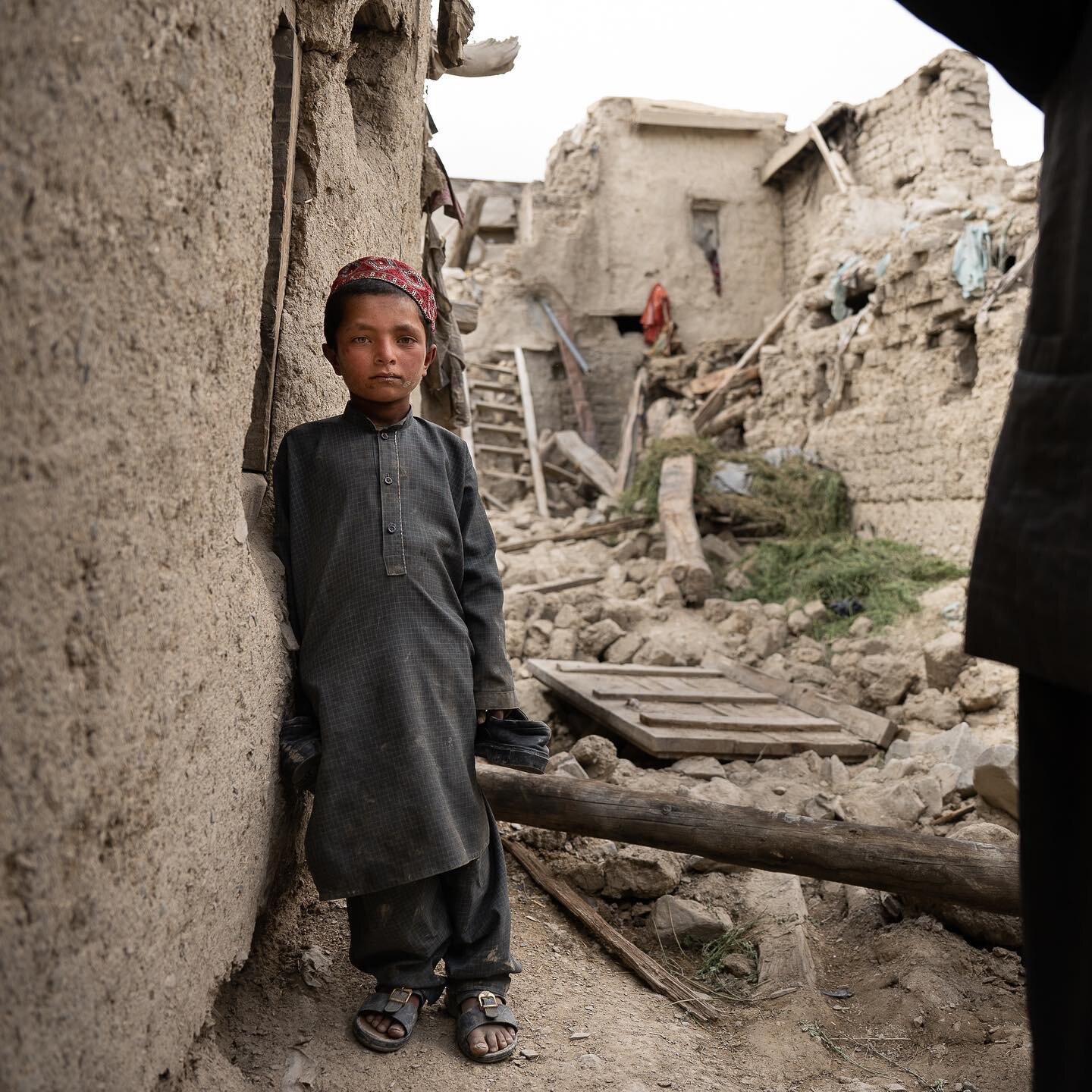 1 &ndash; Adel, 9, stands in what remains of his house, where six members of his family, including his small brother,&nbsp; Zakeb, who was only&nbsp; 8, died in an earthquake in Paktika, Afghanistan.
&nbsp;
3/4&ndash; Standing with Adel in the ruins 
