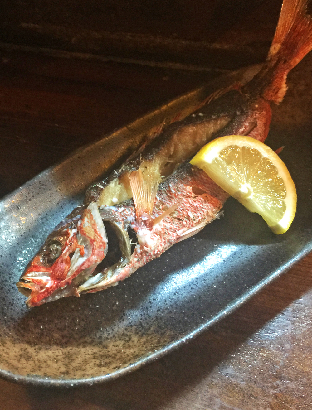 Gurukun Karaage - Okinawan Fried Fish - don't let the picture fool you, its a petite little fish. Nothing too special about this dish, its just a deep fried fish.