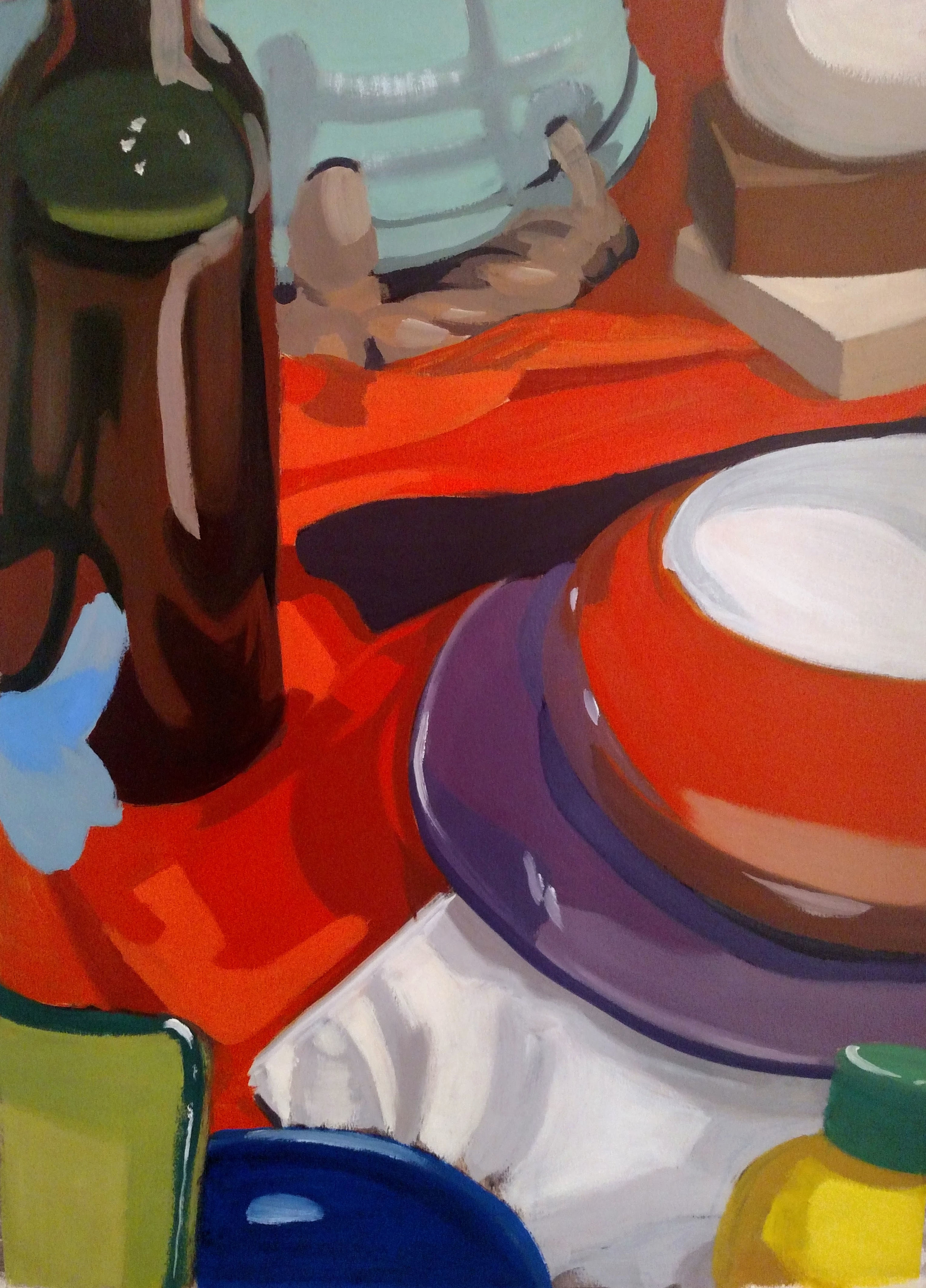 Introduction to Painting Full Palette Direct Observational Still Life Painting Oil Paint on Gessoed Paper 2017