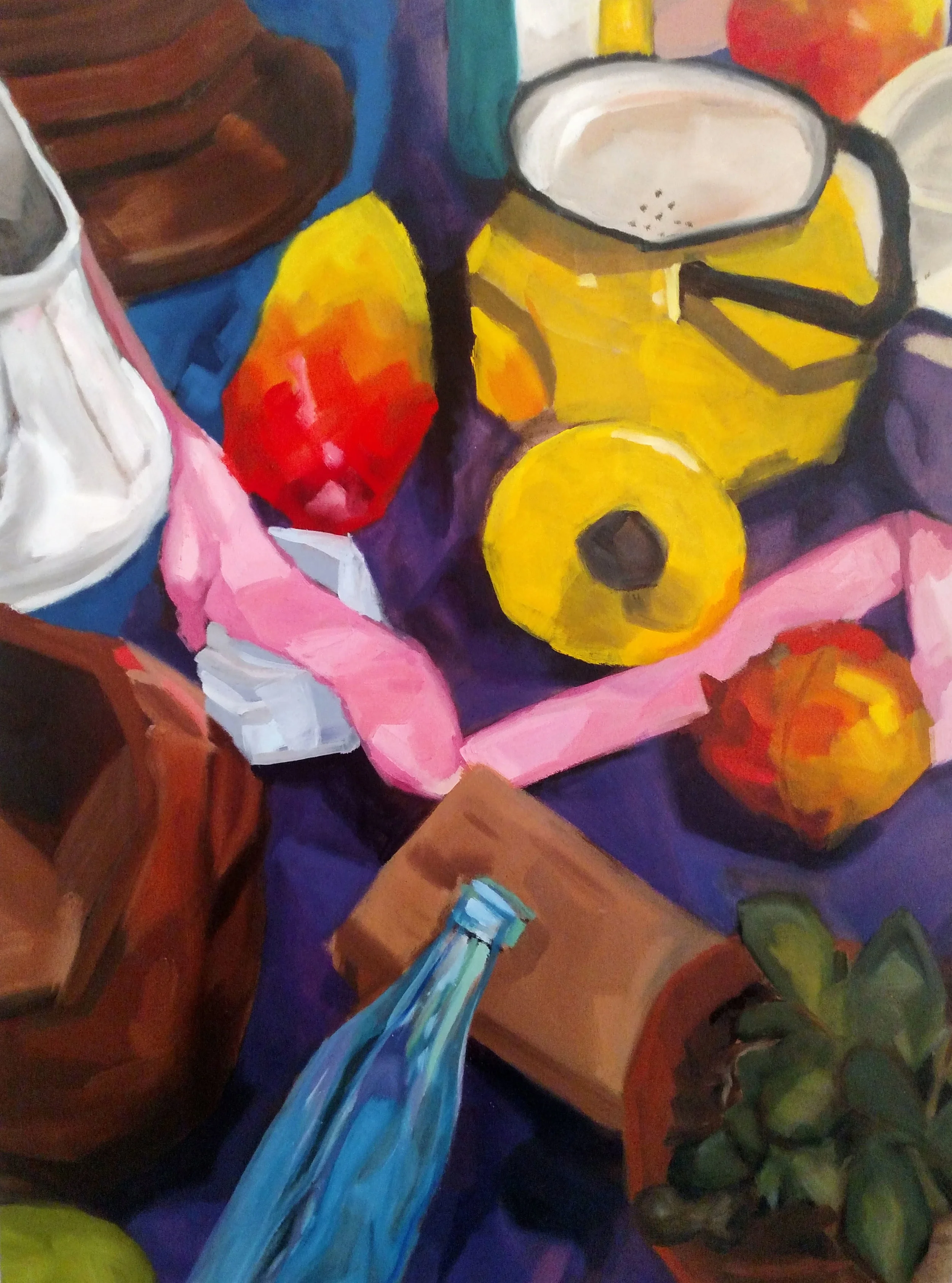 Full Palette Painting 2017 Oil Paint on Gessoed Paper