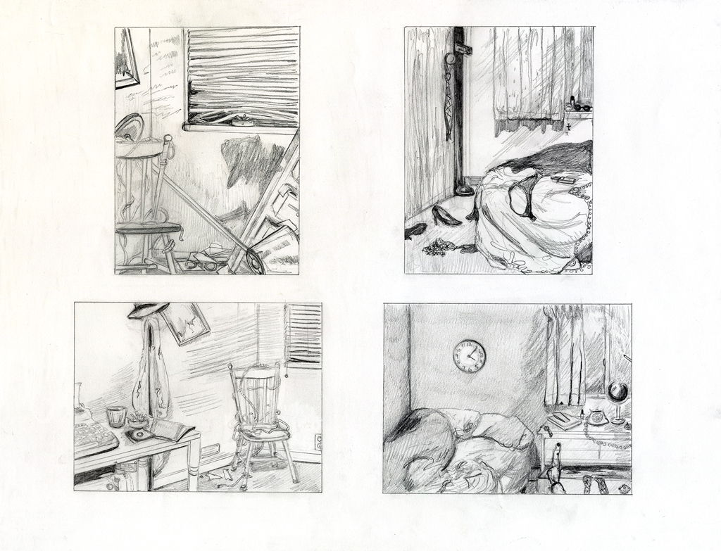 Drawing II Student Compositional Thumbnails Graphite 2014