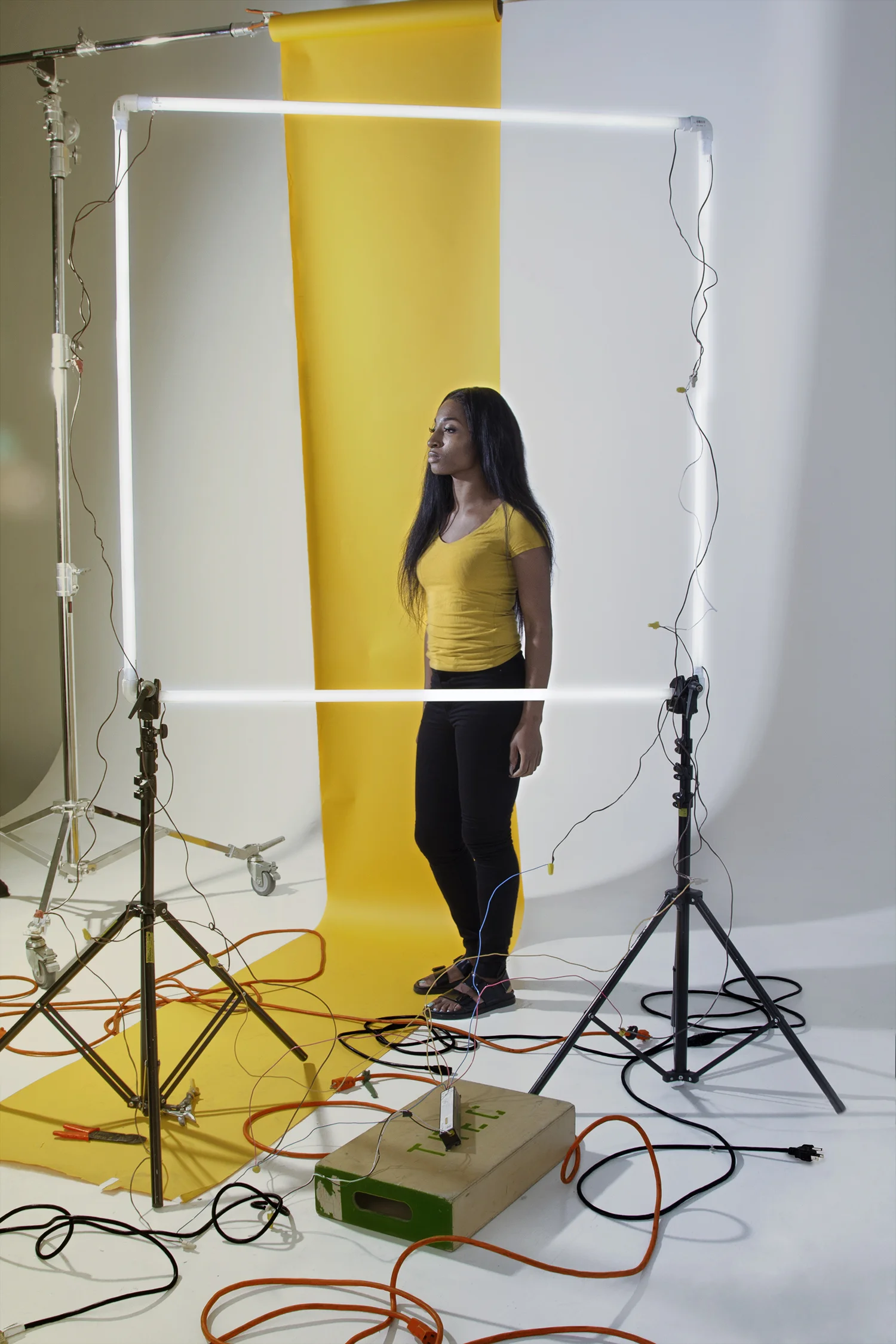 Woman Standing in Spotlight, 2016