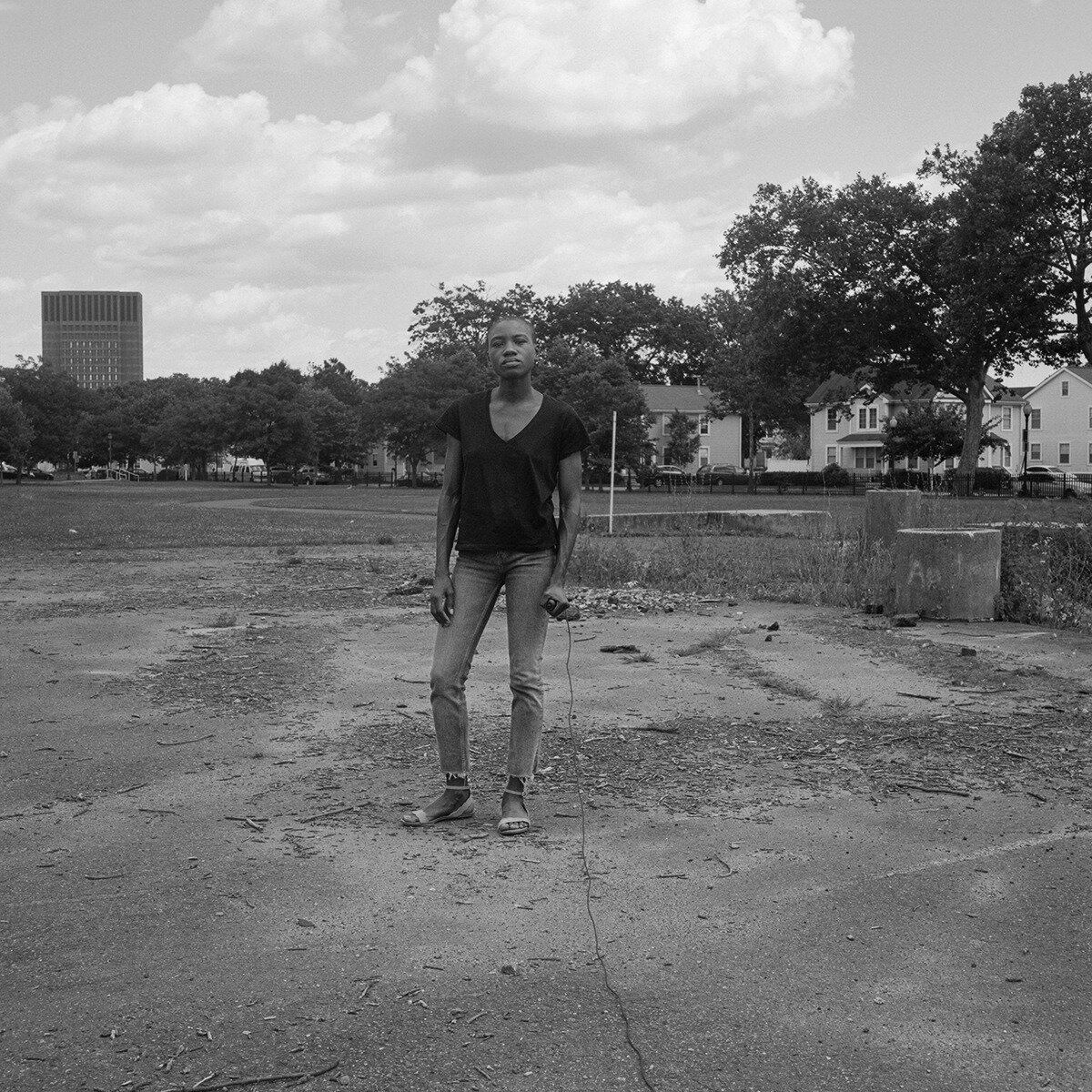 Portrait of Self Standing on 197 Dixwell Ave 